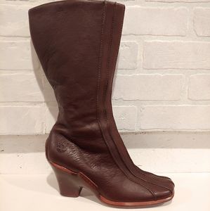 Timberland Brown Zip Leather Boot sz 8.5